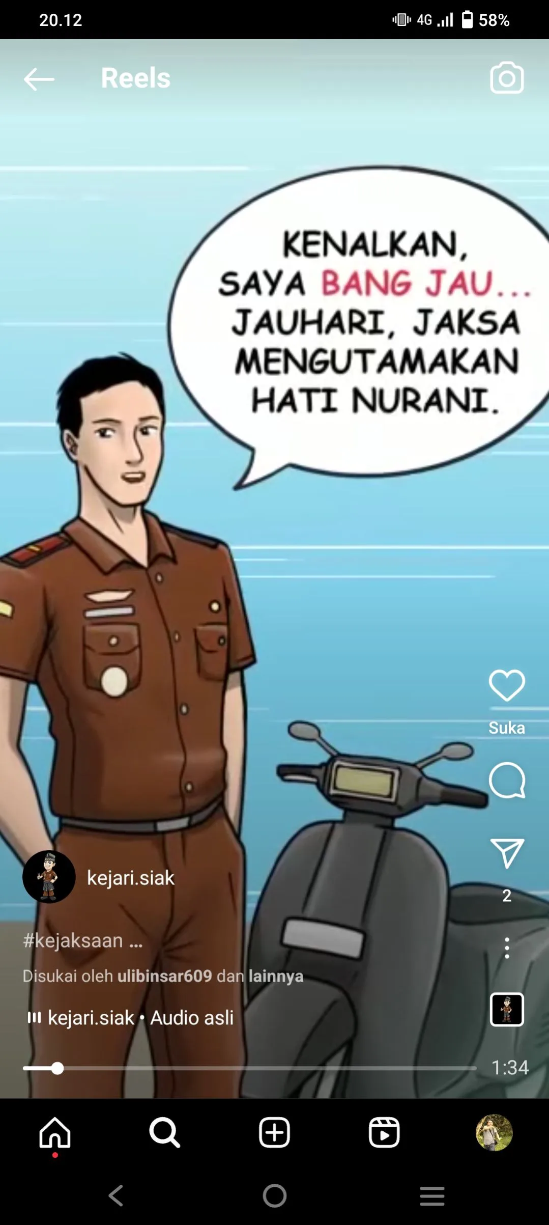 Animasi 'Bang Jauhari', Cara Kejari Siak Ajak Anak Muda Melek Hukum