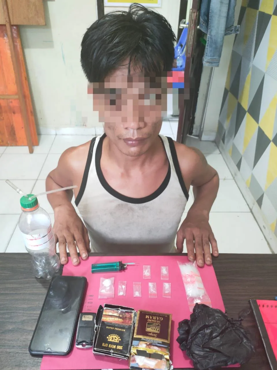 Diduga Edarkan Sabu, Pemuda di Tualang Siak Diringkus Polisi