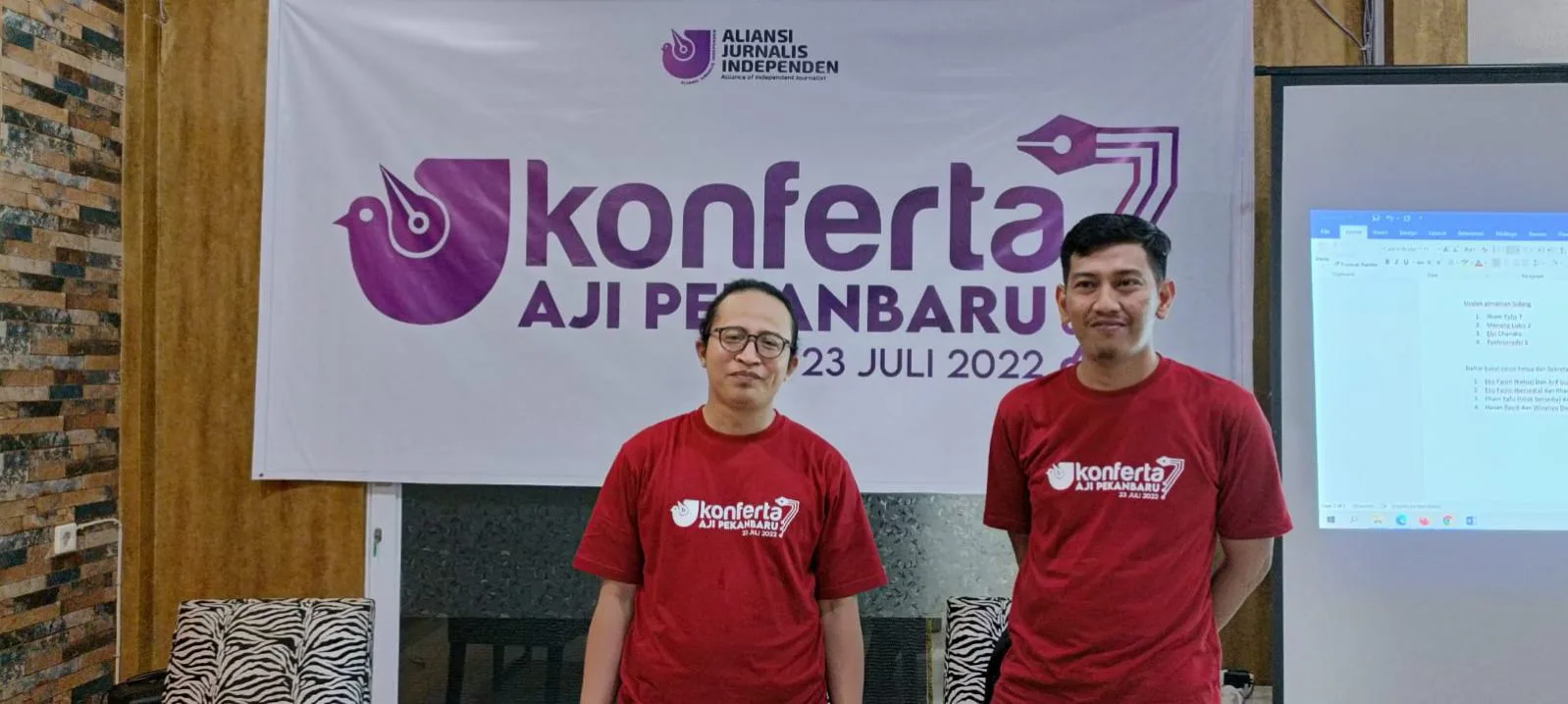 Eko Faizin dan Arif Gunawan Terpilih Pimpin AJI Pekanbaru