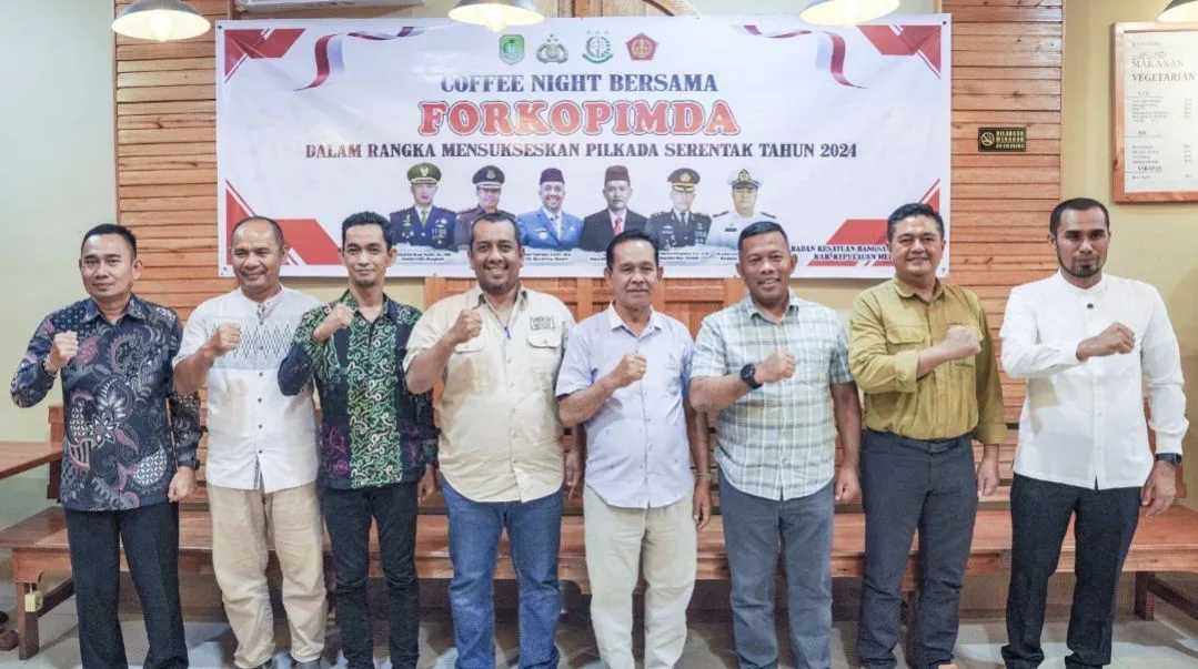 Kapolres Meranti Coffee Night Bersama Forkopimda