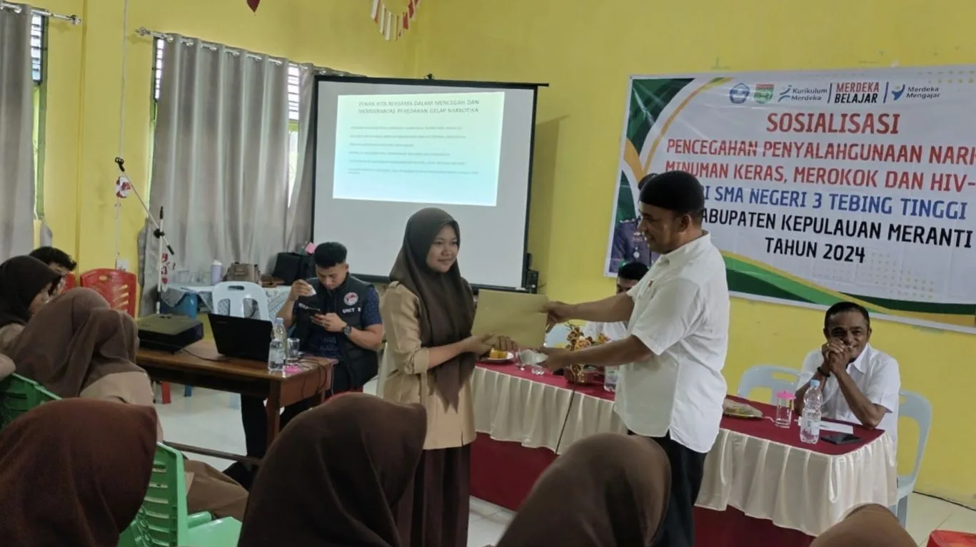 Kasat Narkoba Polres Meranti Bersinergi Selamatkan Generasi Emas Lawan  Narkoba Dimulai dari Sekolah