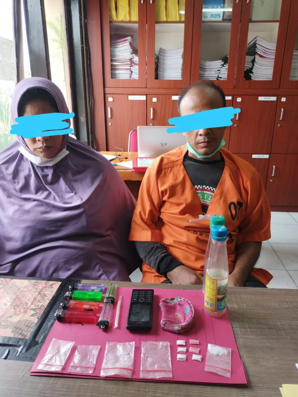 Mengaku Dapat Shabu dari Warga Pekanbaru, Pasutri di Siak Diringkus Polisi