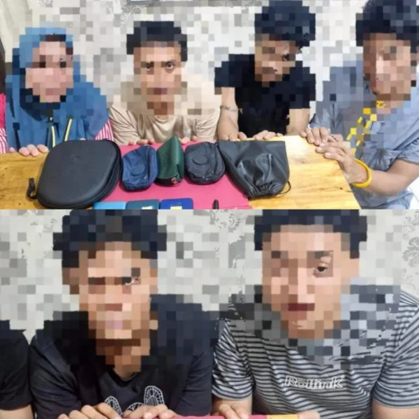 Polres Siak Amankan 6 Orang Terkait Narkoba, 11 Gram Sabu Disita