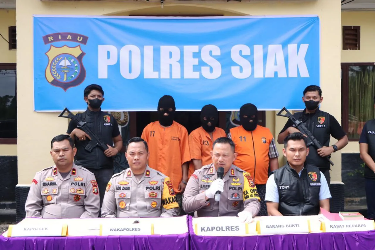 Polres Siak Tangkap Kawanan Spesialis Pencuri Sapi antar Kabupaten