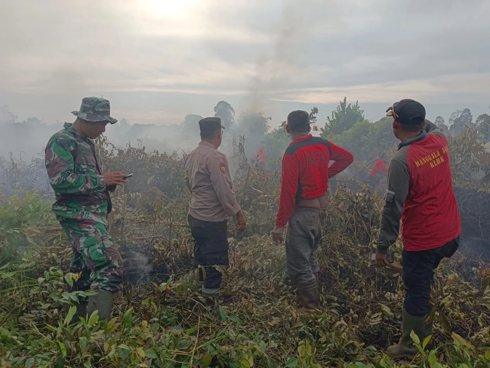 Satu Hektar Lahan di Benteng Hilir Siak Terbakar