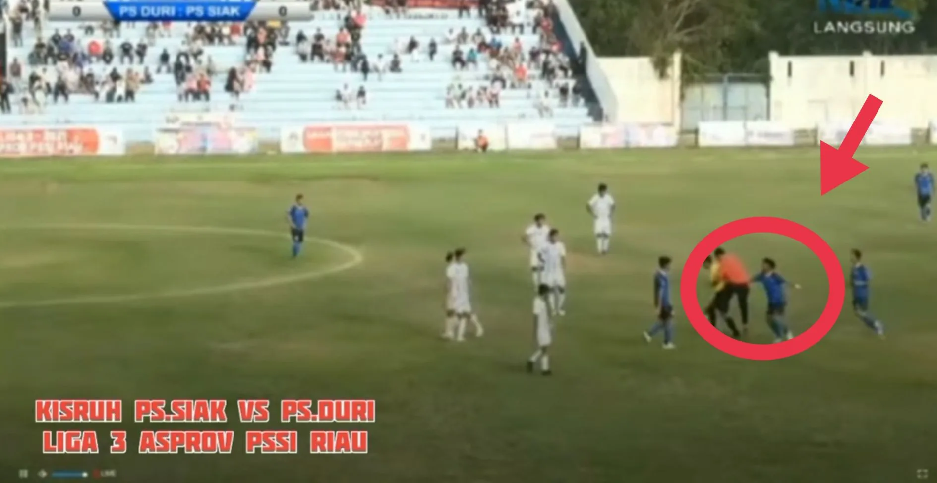 Sesalkan Akumulasi Dua Pemain PS Siak, Asisten Pelatih Pukul Wasit