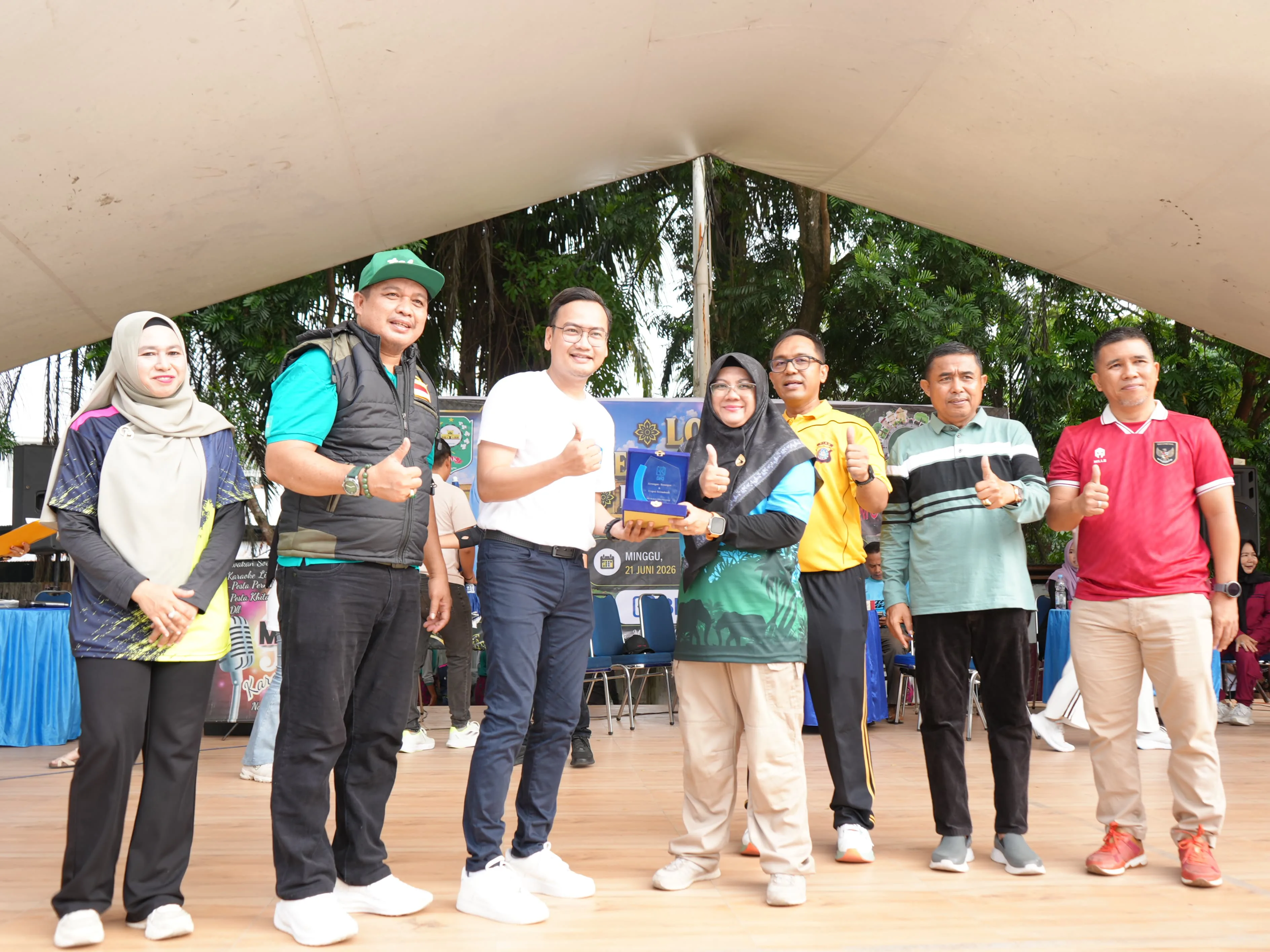 Sinergi Budaya dan Ekonomi, Bupati Siak Buka Lomba Senam Zapin Kreasi di CFD Tualang