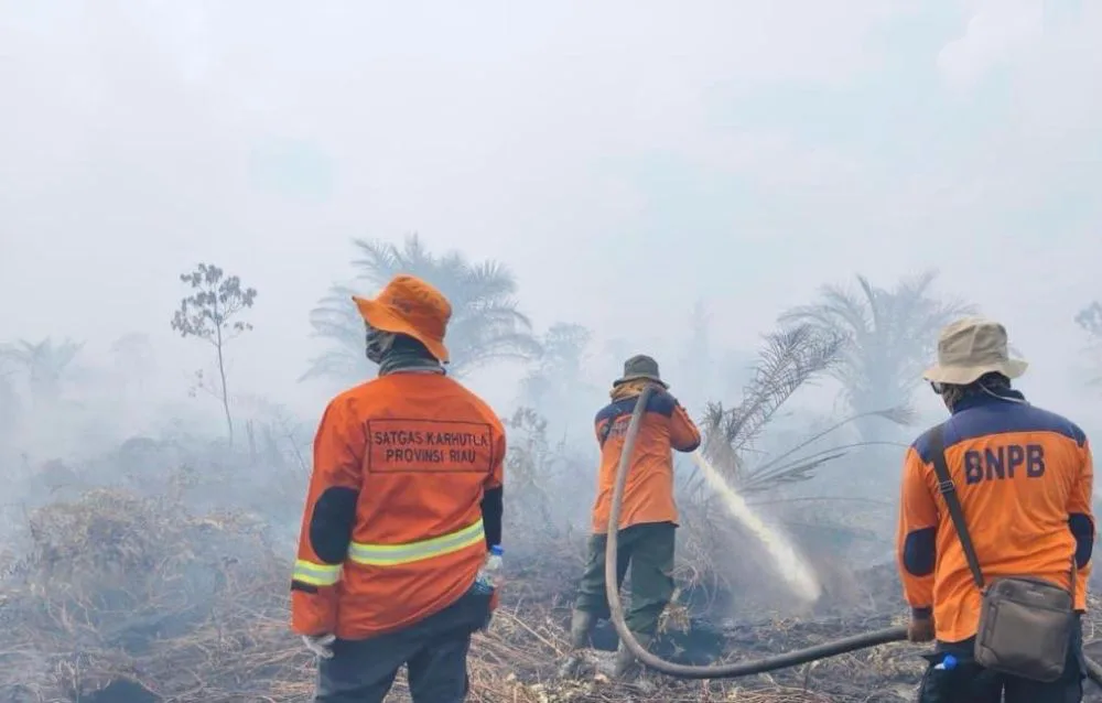 Tim Gabungan Masih Berjibaku Padamkan Api di Tujuh Daerah se Riau