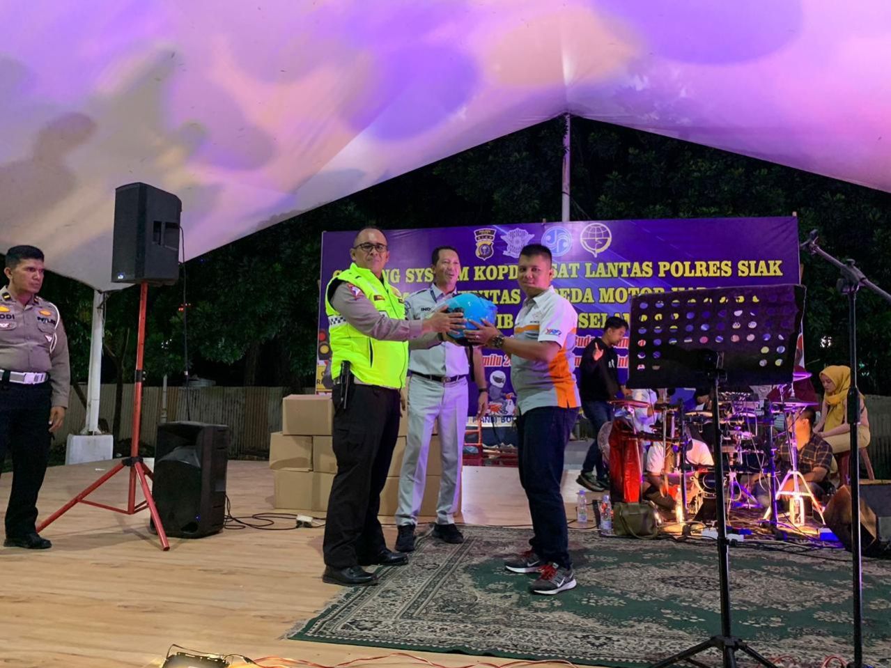 Kopdar Bareng 36 Club Motor, Satlantas Polres Siak Kampanyekan Keselamatan dalam Berkendara