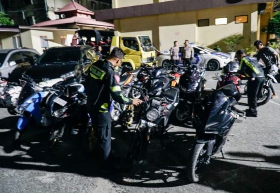 Terlibat Aksi Balap Liar, 47 Sepeda Motor Diamankan Polresta Pekanbaru