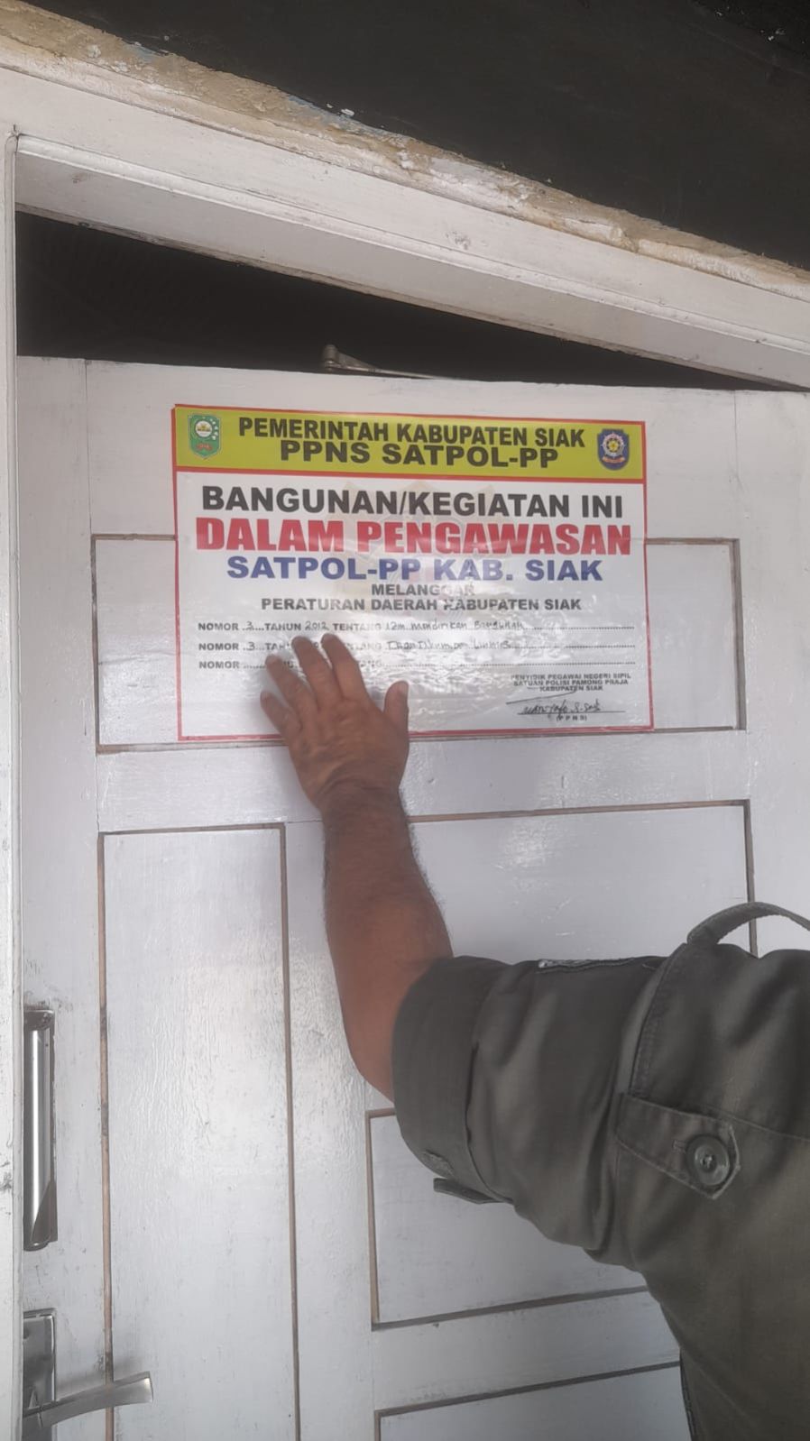 Tidak Kantongi Izin, Dua THM di Tualang Disegel Satpol PP 
